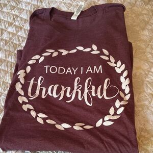 Bella Canvas Maroon Thankful Tee